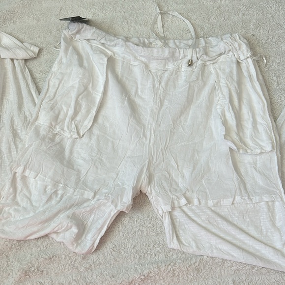 NWT Tango Mango White Waist Tie Pants with partial inside lining. Size Large - Picture 9 of 10